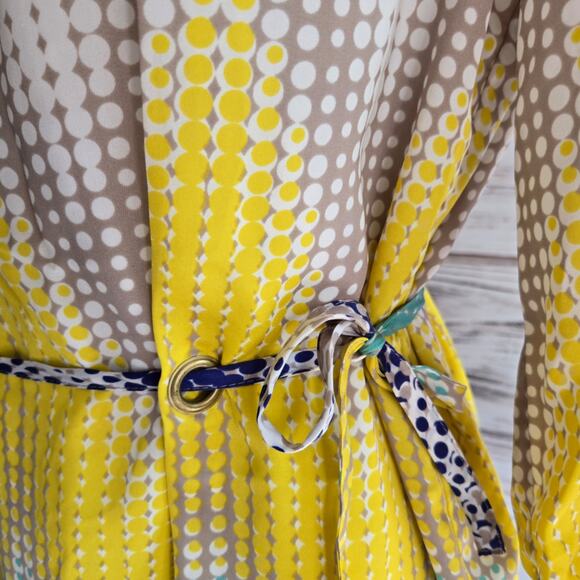 Guess by Marciano Polkadot Print Loose Fit 3/4 sleeve dress belted sz XS - Picture 3 of 6